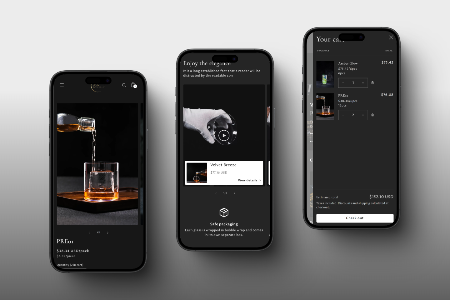 Consistent design across the entire website