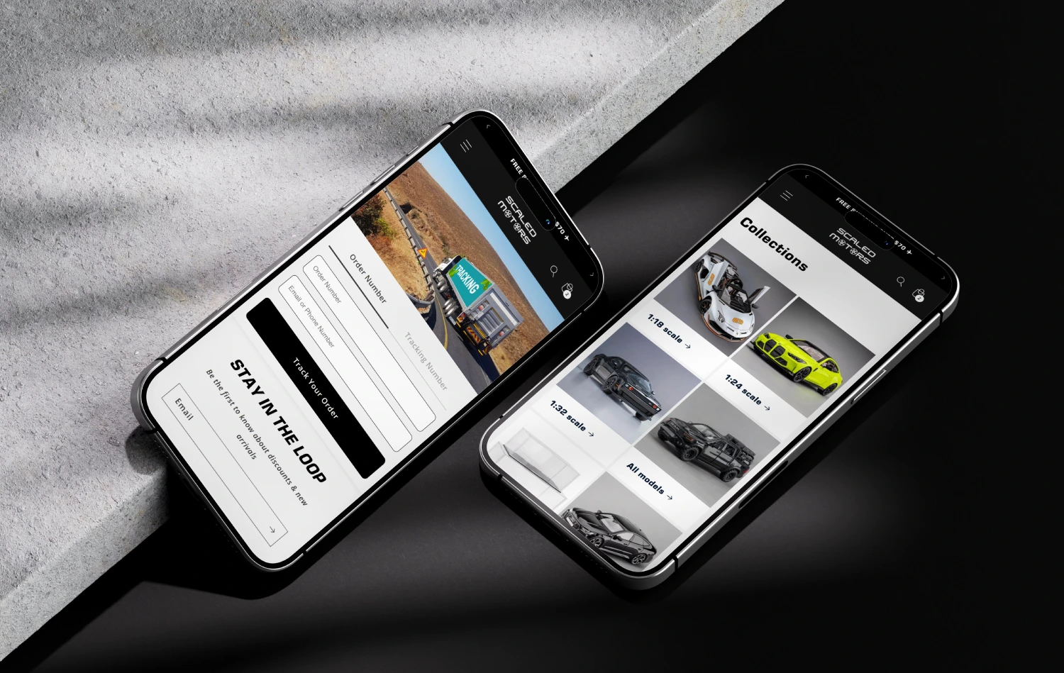 Product page with a minimalistic design focused on the product's imagery