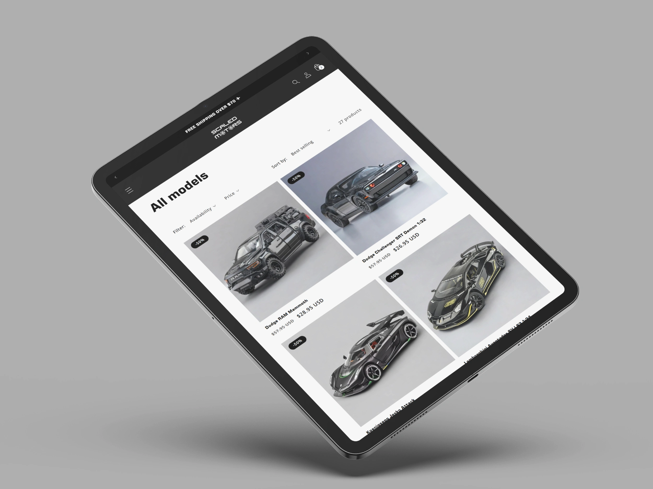 Consistent design across the entire website